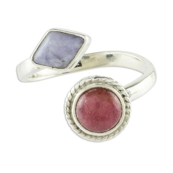 Alternate image for Rhodonite and Lilac Jade Wrap Ring Chance Encounter
