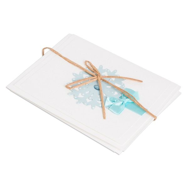 Alternate image for Handcrafted Pair of Snowflake Christmas Greeting Cards Snowflake