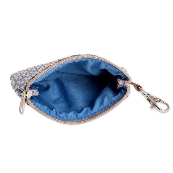 Alternate image for All Cotton Blue Coin Purse Blue Ditsy