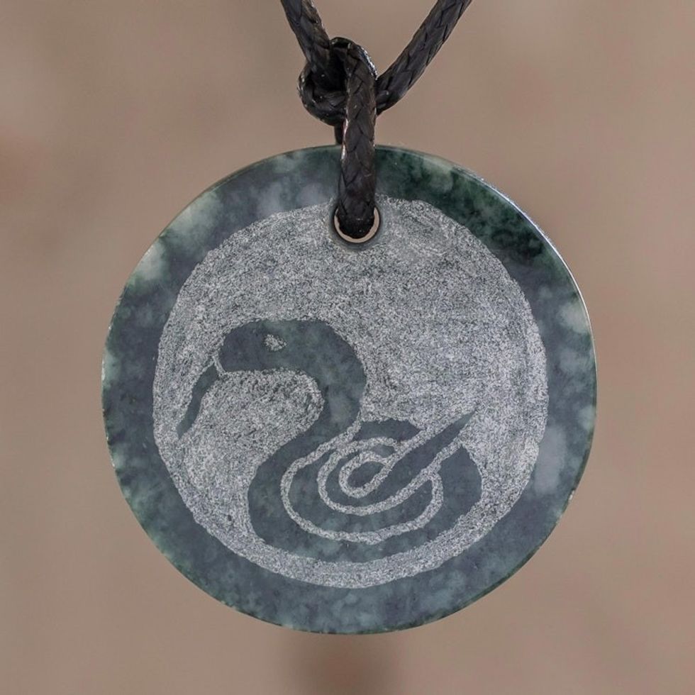 Jade Nahual Kan Necklace for Men or Women 'Nahual Kan'