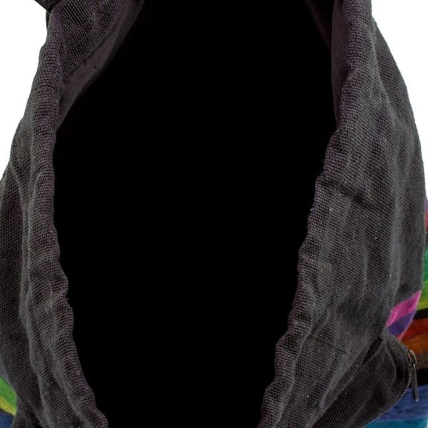 Alternate image for Multicolored Striped Cotton Backpack from El Salvador Tasajera Stripes