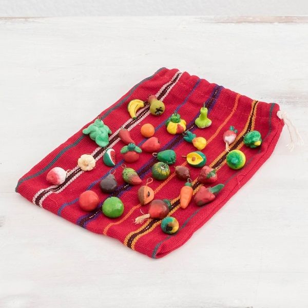 Alternate image for Mini Tropical Fruit Ornaments Set of 30 from Guatemala Tropical Flavors