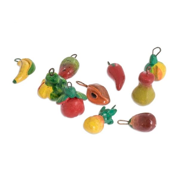 Alternate image for Mini Tropical Fruit Ornaments Set of 30 from Guatemala Tropical Flavors