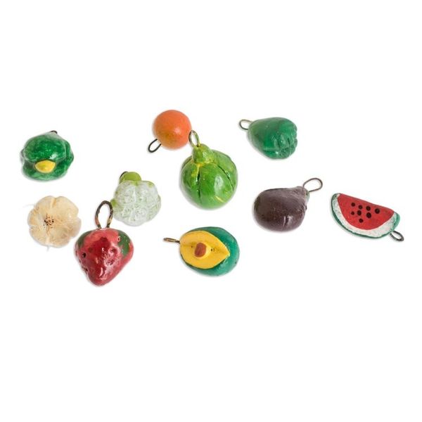 Alternate image for Mini Tropical Fruit Ornaments Set of 30 from Guatemala Tropical Flavors
