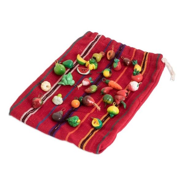 Alternate image for Mini Tropical Fruit Ornaments Set of 30 from Guatemala Tropical Flavors