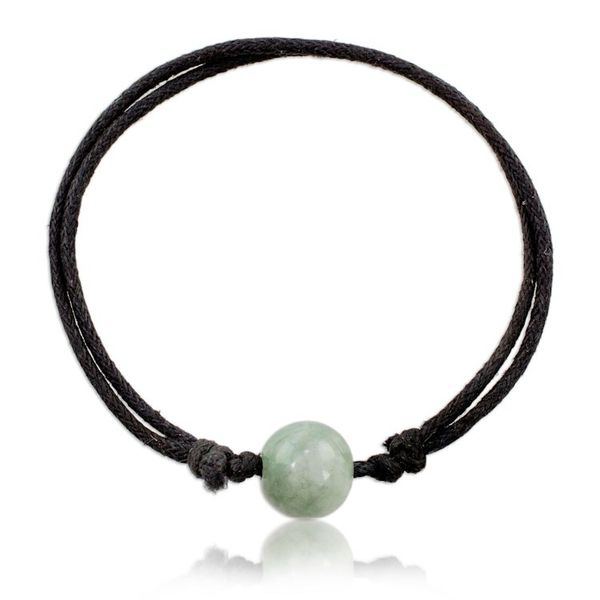 Alternate image for Adjustable Apple Green Jade Pendant Bracelet from Guatemala Loving Life in Apple Green