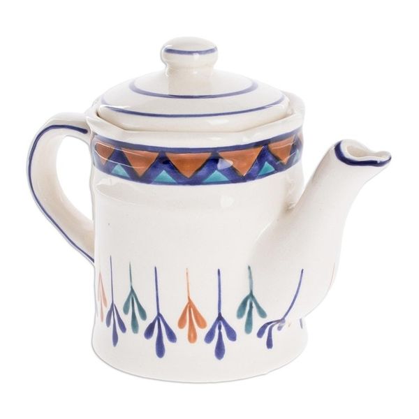 Alternate image for Ceramic Hand Painted Coffeepot with Geometric Design Antigua Breeze