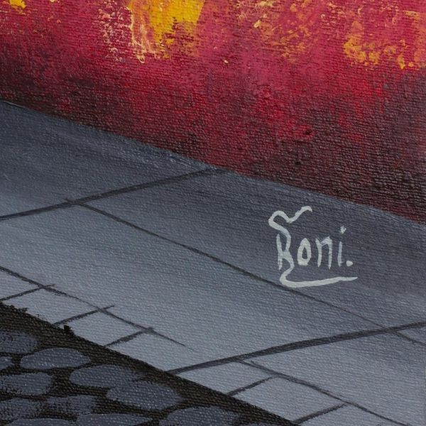 Alternate image for Signed Painting of a Volcano Town from Guatemala Santa Catalina Arch