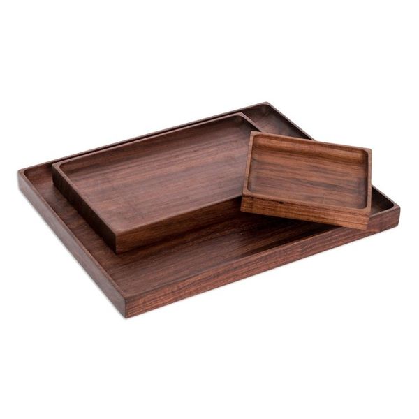 Alternate image for Graduated Size Wood Serving Trays Set of 3 At Your Service