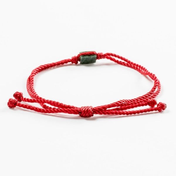 Alternate image for Green Jade Red Cord Unity Bracelet from Guatemala Teamwork Together