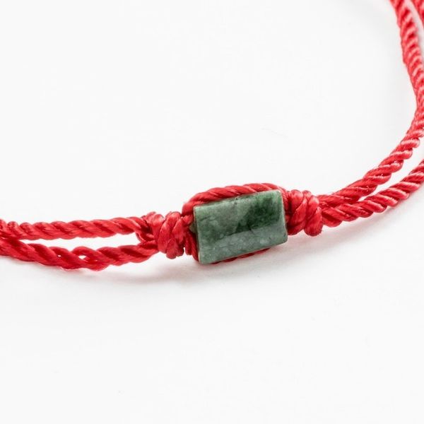 Alternate image for Green Jade Red Cord Unity Bracelet from Guatemala Teamwork Together