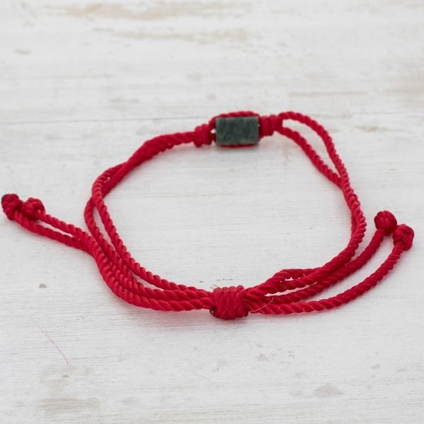 Alternate image for Green Jade Red Cord Unity Bracelet from Guatemala Teamwork Together