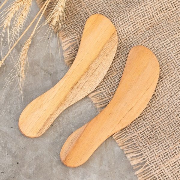 Alternate image for Unique Wood Serving Utensil Spreader Knives Pair Forest Gift