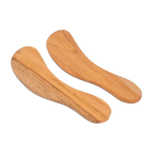 Alternate image for Unique Wood Serving Utensil Spreader Knives Pair Forest Gift