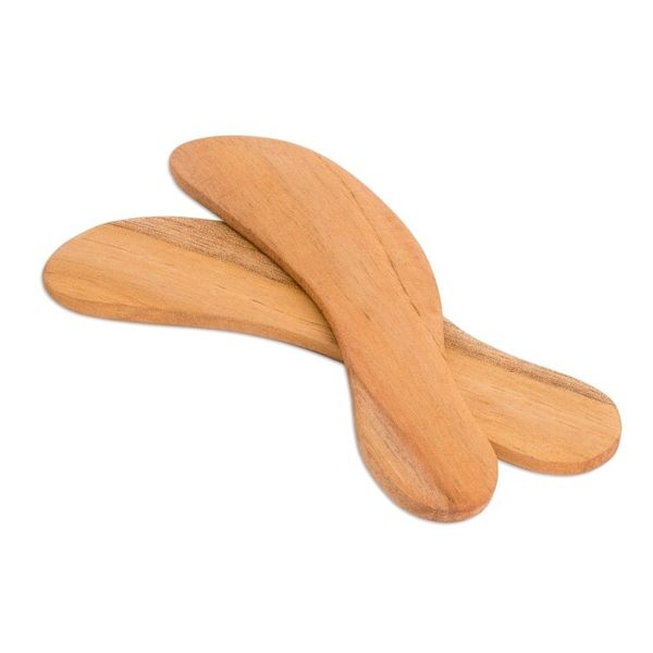 Alternate image for Unique Wood Serving Utensil Spreader Knives Pair Forest Gift