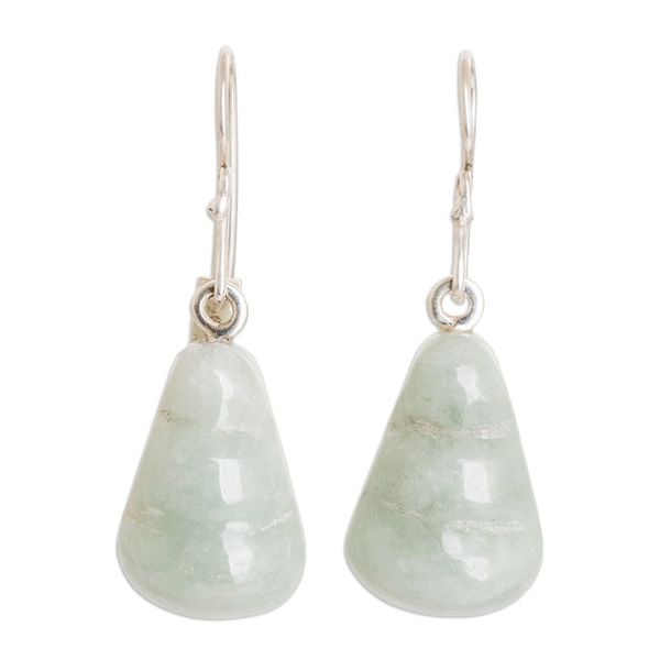 Alternate image for Hand Crafted Jade Dangle Earrings Whirlwind