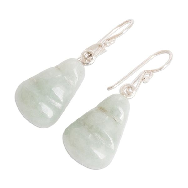 Alternate image for Hand Crafted Jade Dangle Earrings Whirlwind