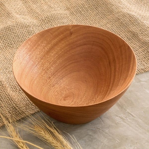 Alternate image for Artisan Crafted Natural Mahogany Bowl 7 inch To the Table