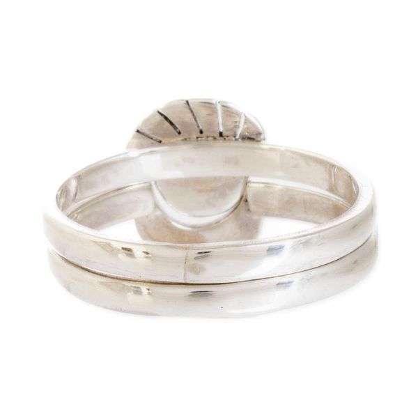 Alternate image for Polished Moon-Themed Natural Jade Stacking Rings Set of 2 Eclipse on the Moon