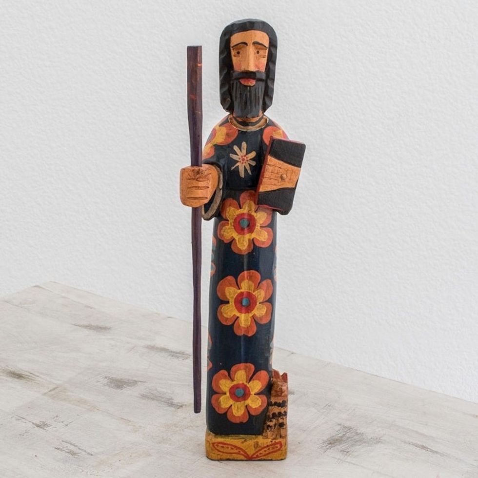Wood Statuette of Saint John the Evangelist from Guatemala 'Saint John the Evangelist'