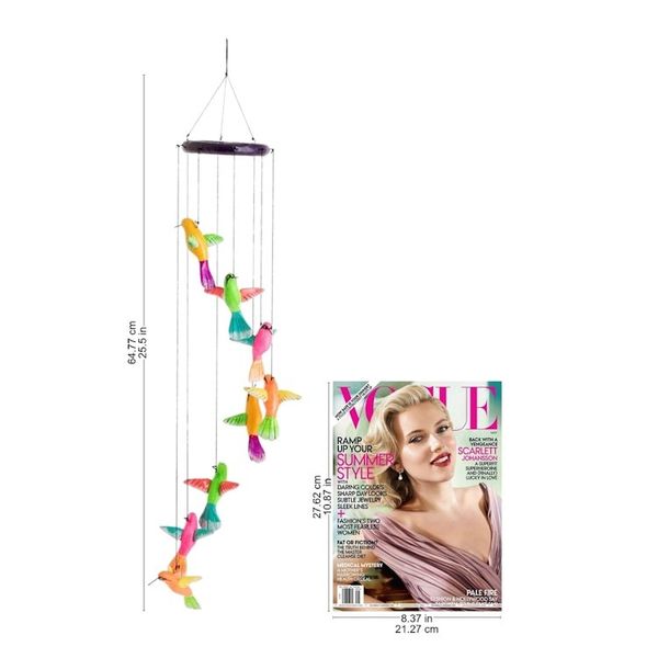 Alternate image for Ceramic Mobile with Eight Multicolored Hummingbirds Circling Hummingbirds