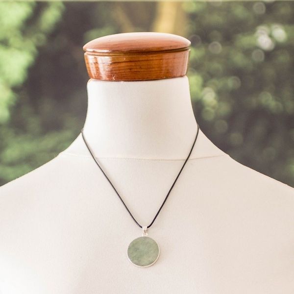 Alternate image for Sterling Silver and Green Jade Sea Turtle Pendant Necklace Marine Joy