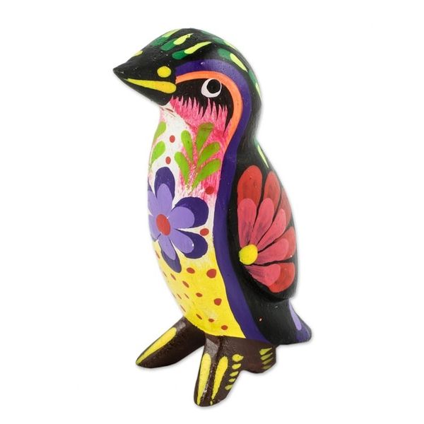 Alternate image for Multicolored Hand Painted Penguin Figurine Emperor Penguin