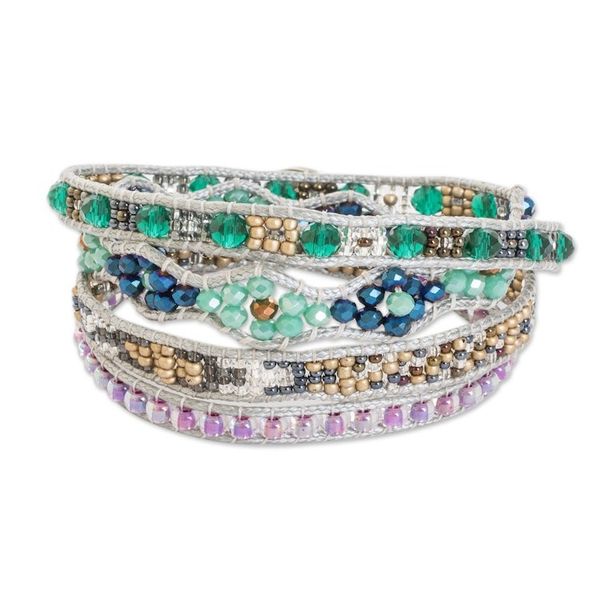 Alternate image for Handcrafted Beaded Positive Energy Long Wrap Bracelet Kind Soul