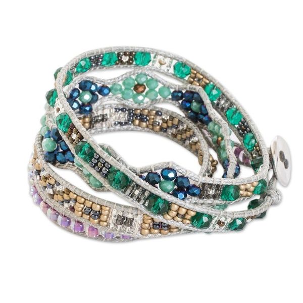 Alternate image for Handcrafted Beaded Positive Energy Long Wrap Bracelet Kind Soul