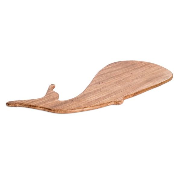 Alternate image for Handcrafted Whale-Shaped Conacaste Wood Cheese Board Ocean Ambrosia