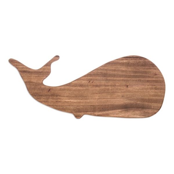 Alternate image for Handcrafted Whale-Shaped Conacaste Wood Cheese Board Ocean Ambrosia