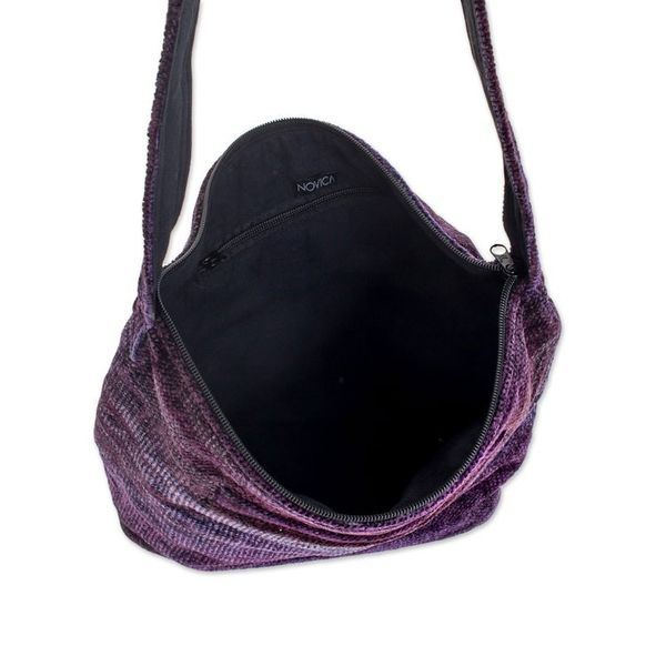 Alternate image for Guatemala Handwoven Shoulder Bag Purple Magic