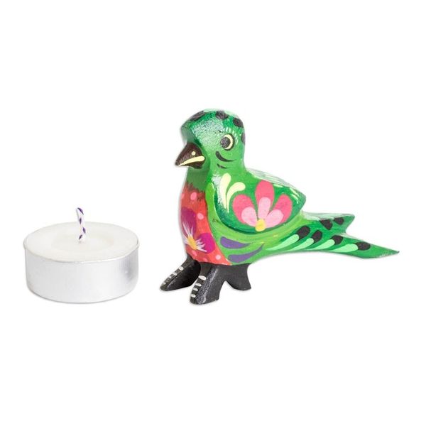 Alternate image for Hand-Painted Wooden Figurine of Guatemalan Quetzal Bird Icon of Guatemala