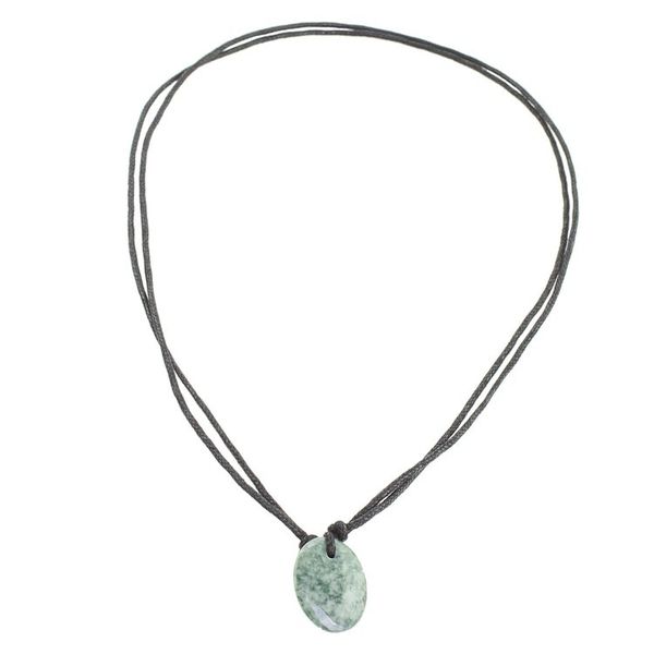 Alternate image for Green Jade Pendant Necklace with Cotton Cord Ancient Memory