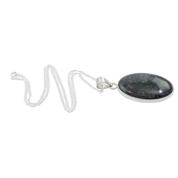 Alternate image for Artisan Crafted Maya Theme Dark Jade Necklace Tikal Toucan