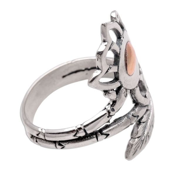 Alternate image for Butterfly Gold Accented Sterling Silver Cocktail Ring Fleeting Butterfly