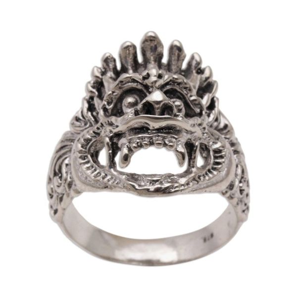 Alternate image for Sterling Silver Cultural Hindu Band Ring from Bali Bhoma