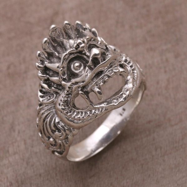 Alternate image for Sterling Silver Cultural Hindu Band Ring from Bali Bhoma