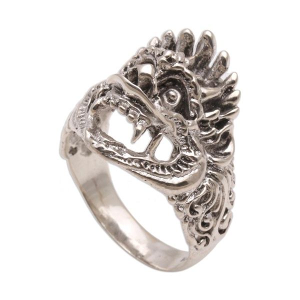 Alternate image for Sterling Silver Cultural Hindu Band Ring from Bali Bhoma