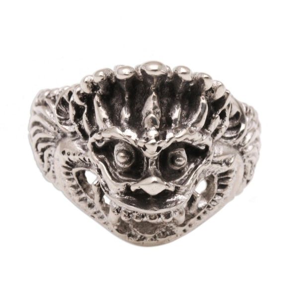 Alternate image for Sterling Silver Cultural Hindu Band Ring from Bali Bhoma