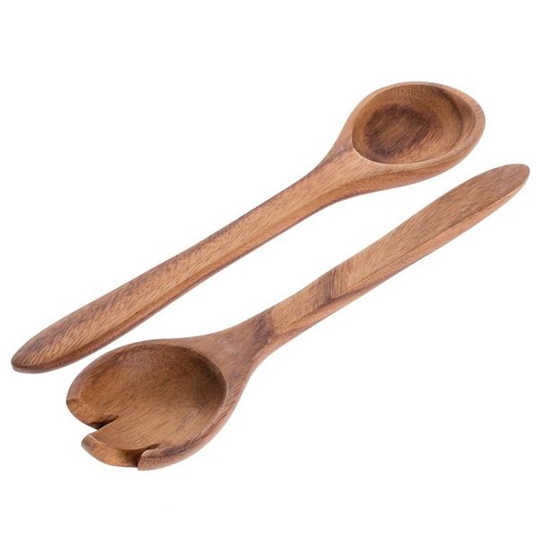 Alternate image for Artisan Crafted Teak Salad Servers Pair Fresh Salad