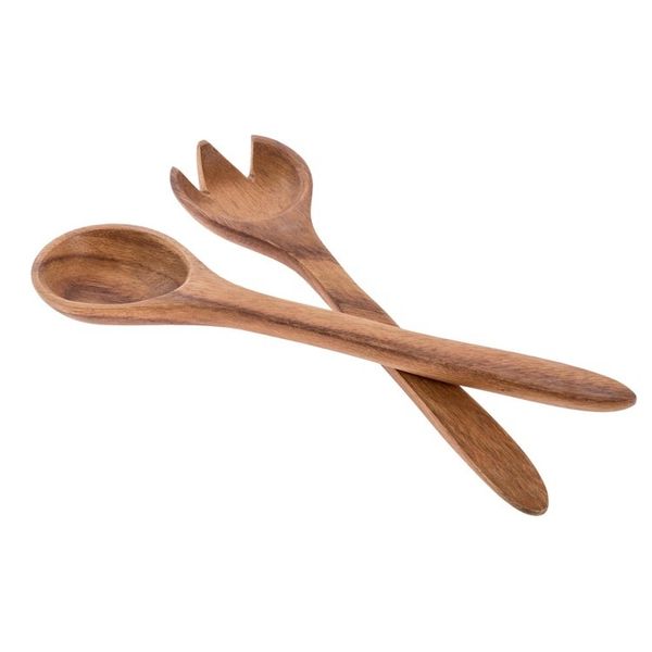 Alternate image for Artisan Crafted Teak Salad Servers Pair Fresh Salad