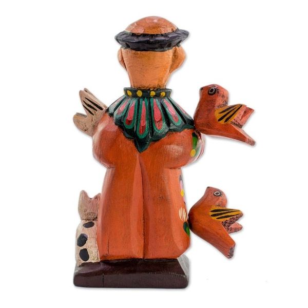 Alternate image for Wood Statuette of St Francis of Assisi with Animals Saint Francis