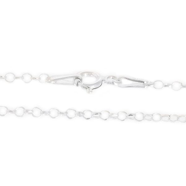 Alternate image for Initial Pendant Necklace Made with 925 Sterling Silver Circled D