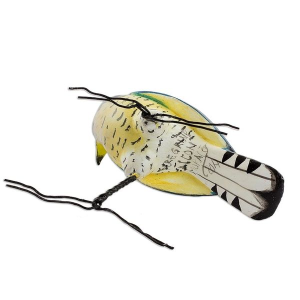 Alternate image for Guatemalan Handmade Peregrine Falcon Ceramic Bird Figurine Peregrine Falcon