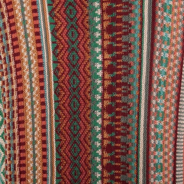 Alternate image for Knit Baby Alpaca Blend Pullover Sweater with Red Hem Cuffs Earthy Threads in Red