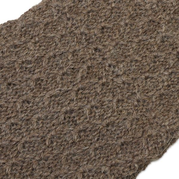 Alternate image for Chestnut 100 Baby Alpaca Honeycomb Pattern Knit Headband Wavelength in Chestnut