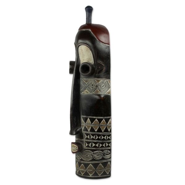 Alternate image for Antiqued Tigari Style Hand Carved African Wood Mask Tigari Healer