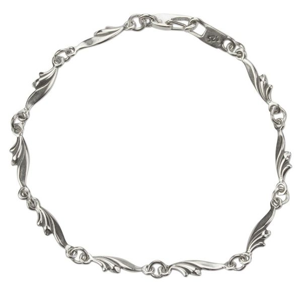 Alternate image for Sterling Silver Artisan Crafted Link Bracelet from Mexico Petite Garland