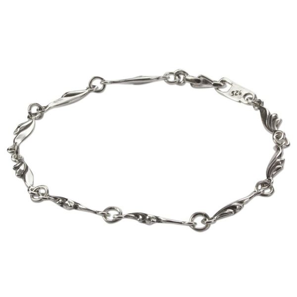 Alternate image for Sterling Silver Artisan Crafted Link Bracelet from Mexico Petite Garland